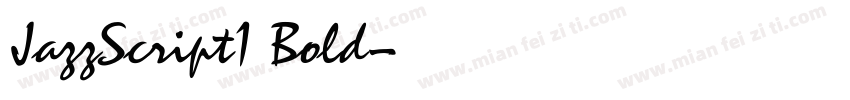 JazzScript1 Bold字体转换
